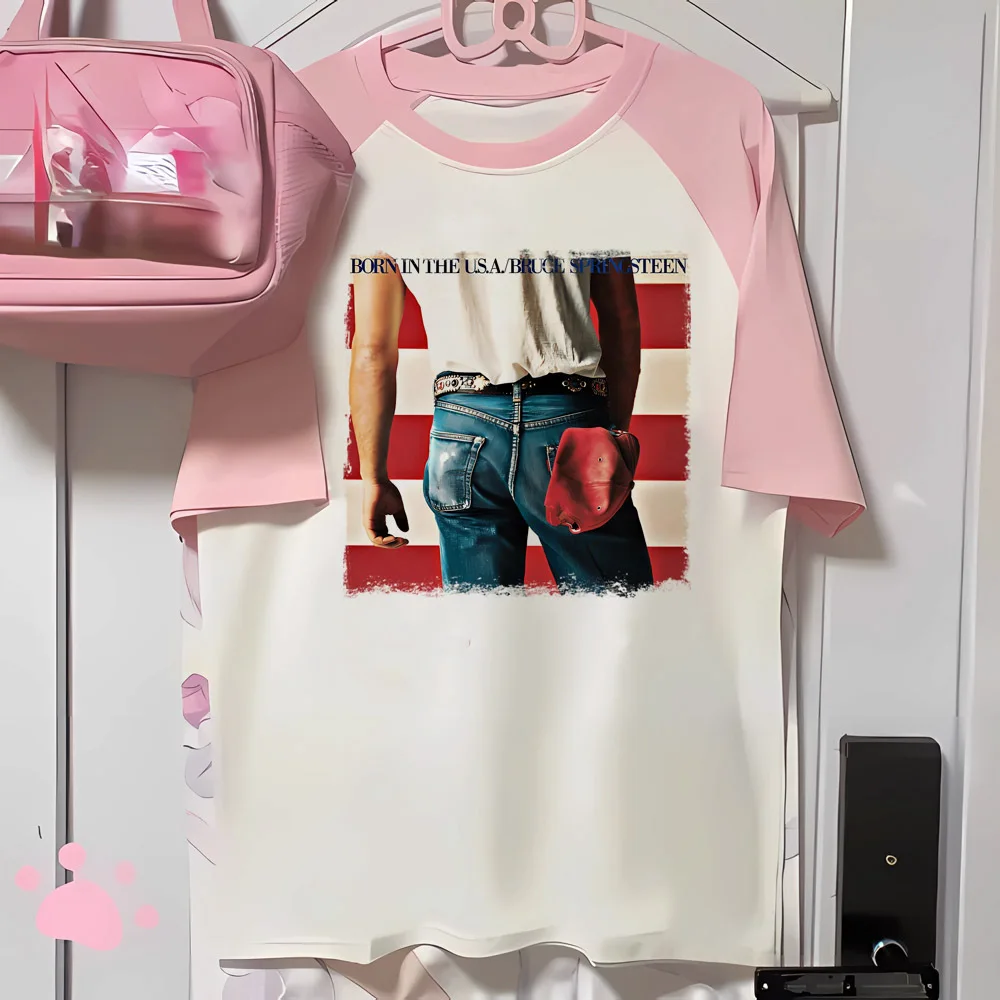Футболка Брюса Спрингстин женская футболка в стиле аниме для девочек одежда с