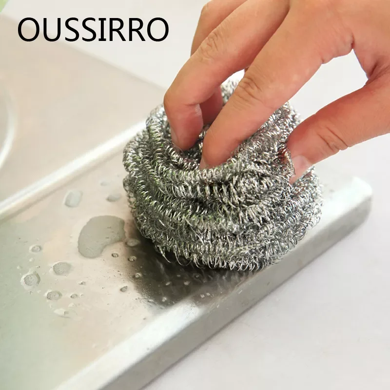 

1 Pcs Steel Wire Cleaning Ball - Used to Remove Rust and Oil Pan Surface Adhesion - Kitchen Essential Strong Cleaning Tools