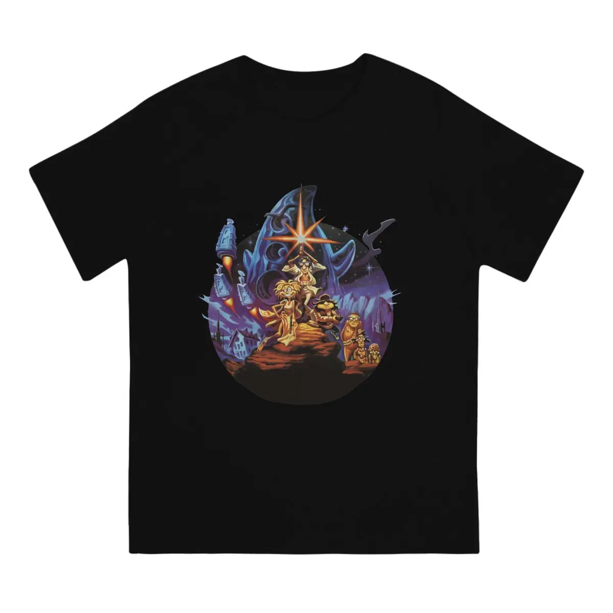 

Funny Peter Chan's Mashup T-Shirts Men Round Collar Cotton T Shirt Day Of The Tentacle Game Short Sleeve Tee Shirt New Arrival