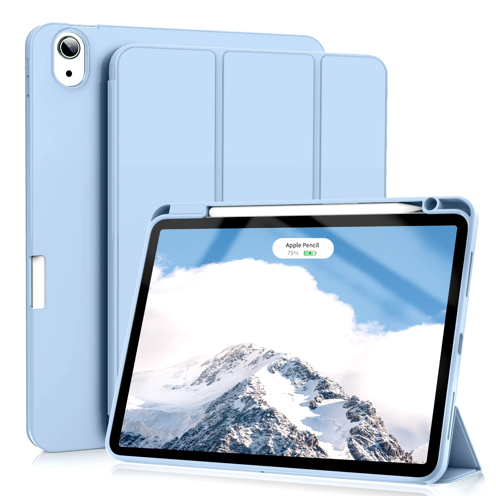 

Чехол ZOYU для iPad Air 4/5-го поколения с держателем для карандашей, поддерживает зарядку карандашом, легкий мягкий чехол для iPad mini 6 Pro 11 12,9