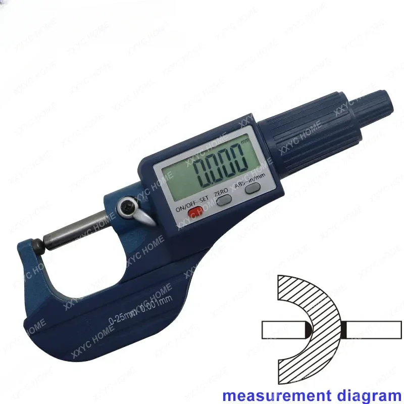 Цифровой микрометр с одной круглой головкой 0-25/25-50/50-75/75 мм