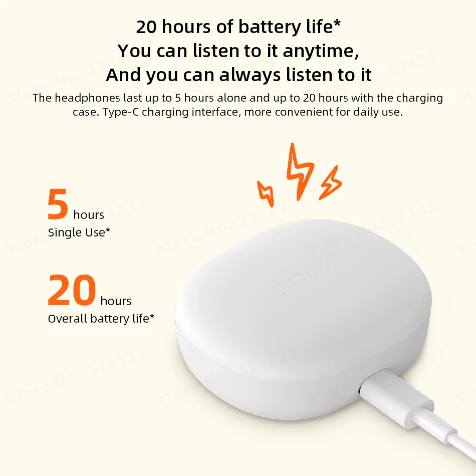 Xiaomi Redmi Buds 4 Lite Наушники tws bluetooth 5.3 Mi True наушники беспроводные Headphone IP54 Гарнитура 20