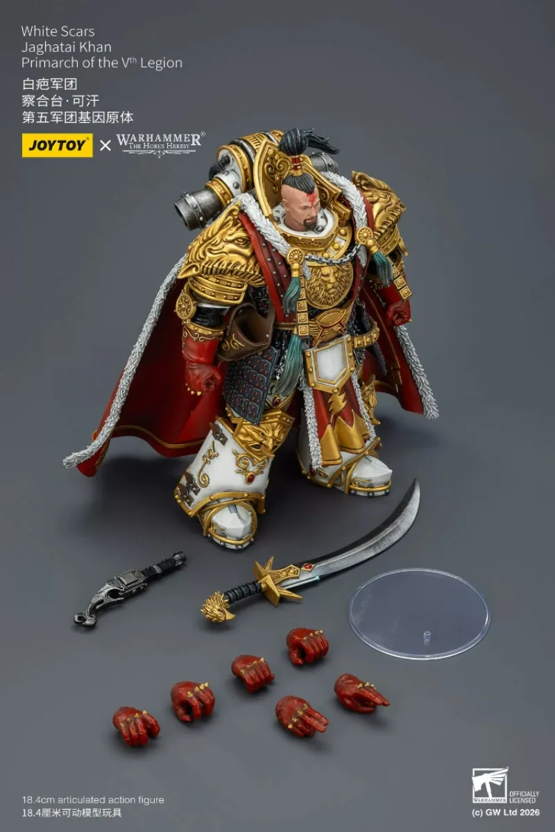 Фигурка JOYTOY White Scars Legion: Примарх Джагатай, Пятый Легион, масштаб 118, подвижная, для демонстрации на рабочем столе, подарок (art.: 3920dc3fa25ab) - 3920dc3fa25ab