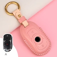 leather car key case cover fob for opel astra buick encore envision new lacrosse shell car styling accessories