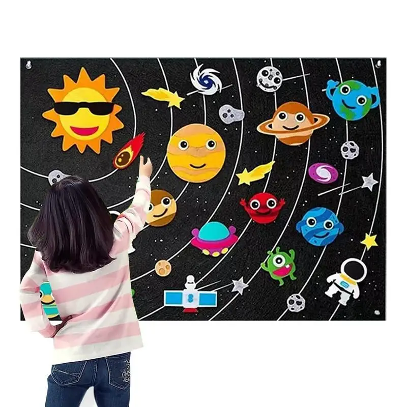 

Felt Board Story Montessori Toys DIY Printing Animals Children's Teaching Felt Board Early Education Preschool Game For Kids