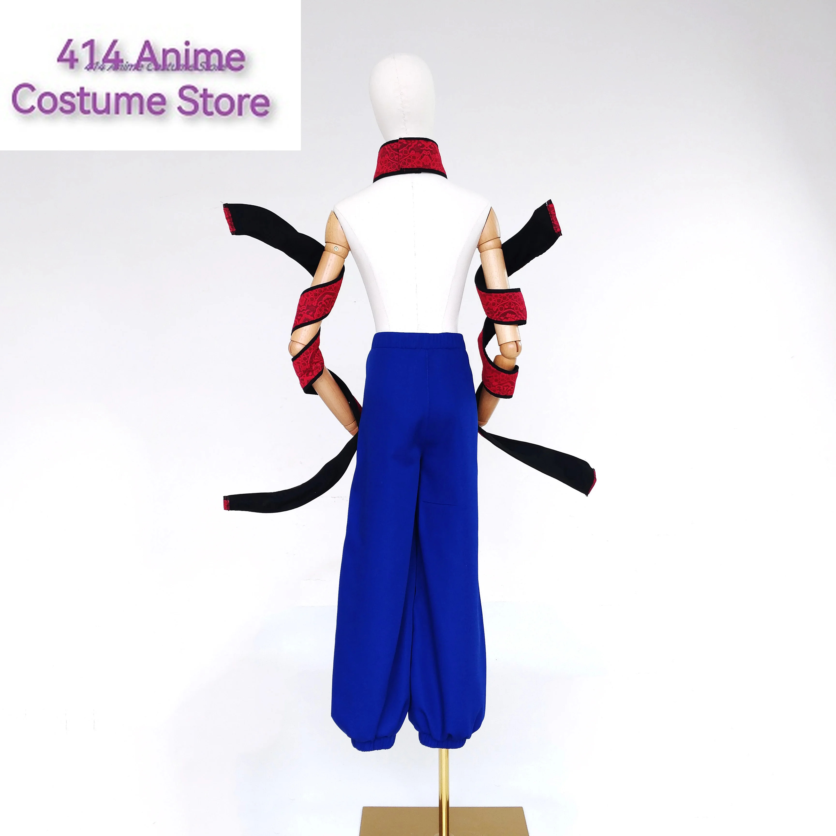 Костюм для косплея Gyutaro Shabana парик оружие татуировки наклейки Daki новое аниме Kimetsu