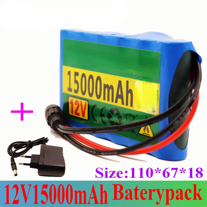 

18650 Lithium Ion Rechargeable Battery 3S2P 12V 15Ah Li-ion With Bms Batteries Pack Protection Board+Charger+DIY Silicagel
