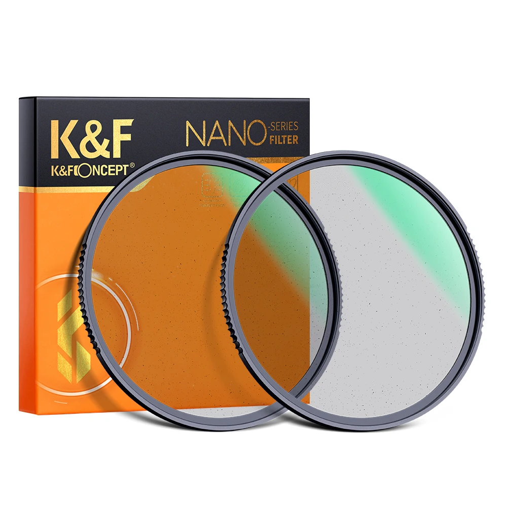 K&F Concept 67mm 77mm 82mm Black Diffusion 1/4&1/8 Lens Filter Kit Dream Cinematic Effect Filter for Vlog/Video/Portrait Image