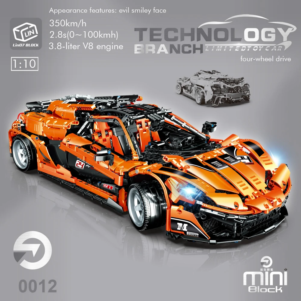 

Экспертные креативные идеи высокотехнологичный город Lin 0012 скоростной Чемпион гоночный автомобиль RSR строительные блоки кирпичи модель Moc технические игрушки для мальчиков