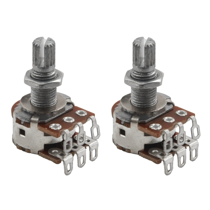 

2Pc MN500K Dual Blend Balance Potentiometer(POT) Guitar Bass Volume Tone Control Switch