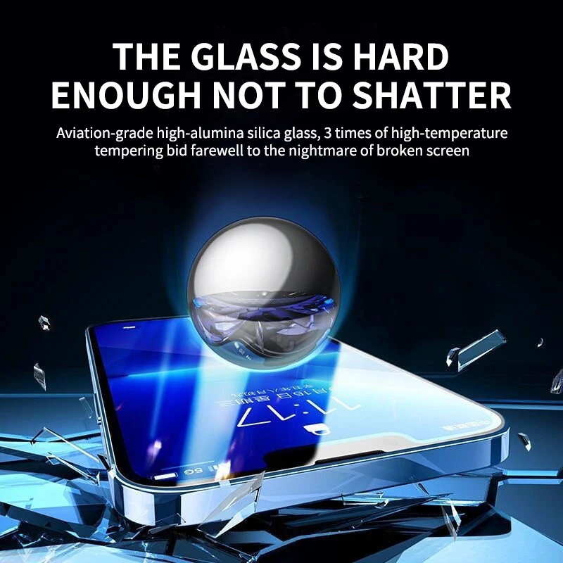 Фото Защитное стекло, закаленное стекло с полным покрытием для iPhone 14 13 12 11 PRO MAX MINI X XS №3