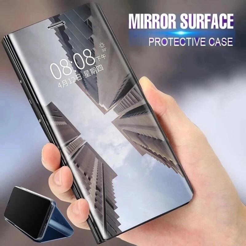 

Smart Mirror Flip Phone Case For Huawei P40 P20 P30 Lite Pro Y7 Y6 Y9 Prime P Smart 2019 Mate 30 Honor 20 10 8A 10i 9X Cover