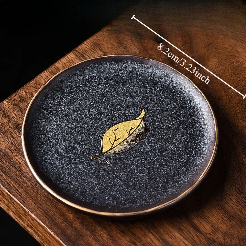 

Золотой керамический противоскользящий подстаканник