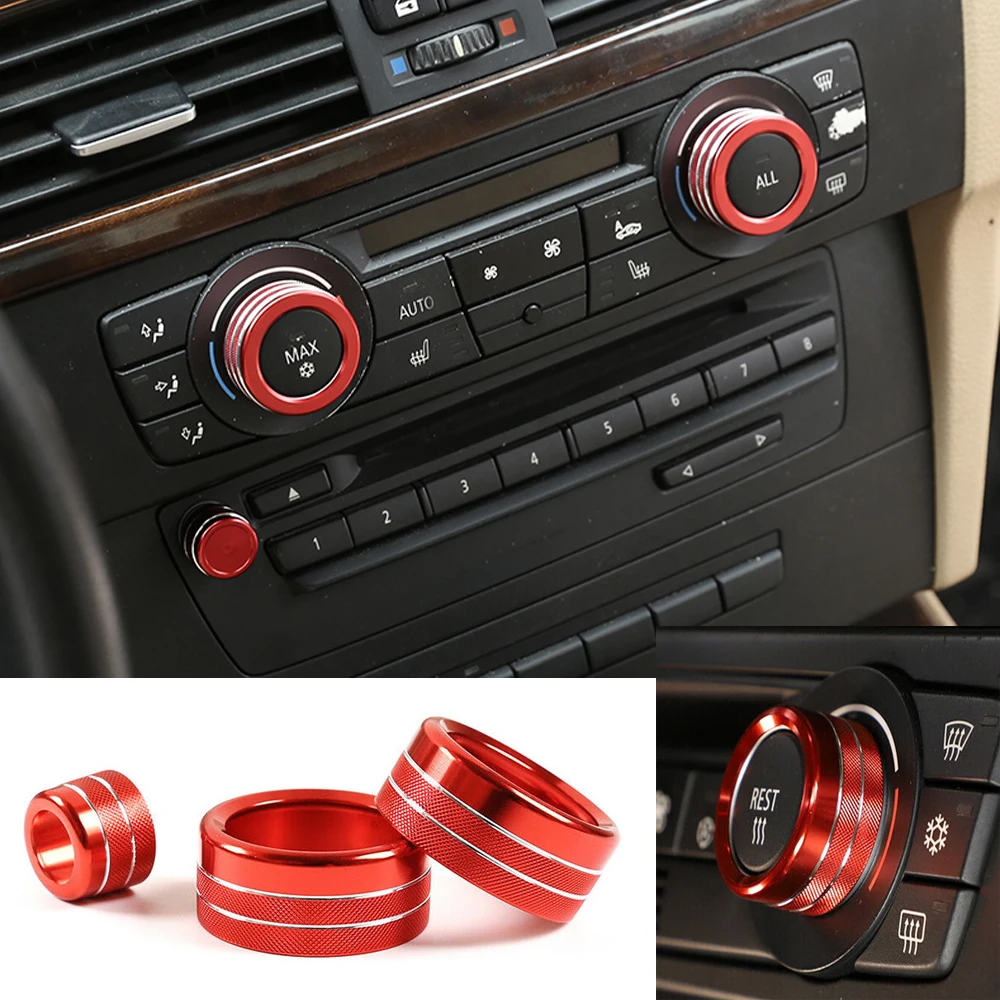 

Ручка переключателя кондиционера из сплава, крышка кольца для BMW 3 серии E90 E92 2007-2012, аксессуары для интерьера автомобиля