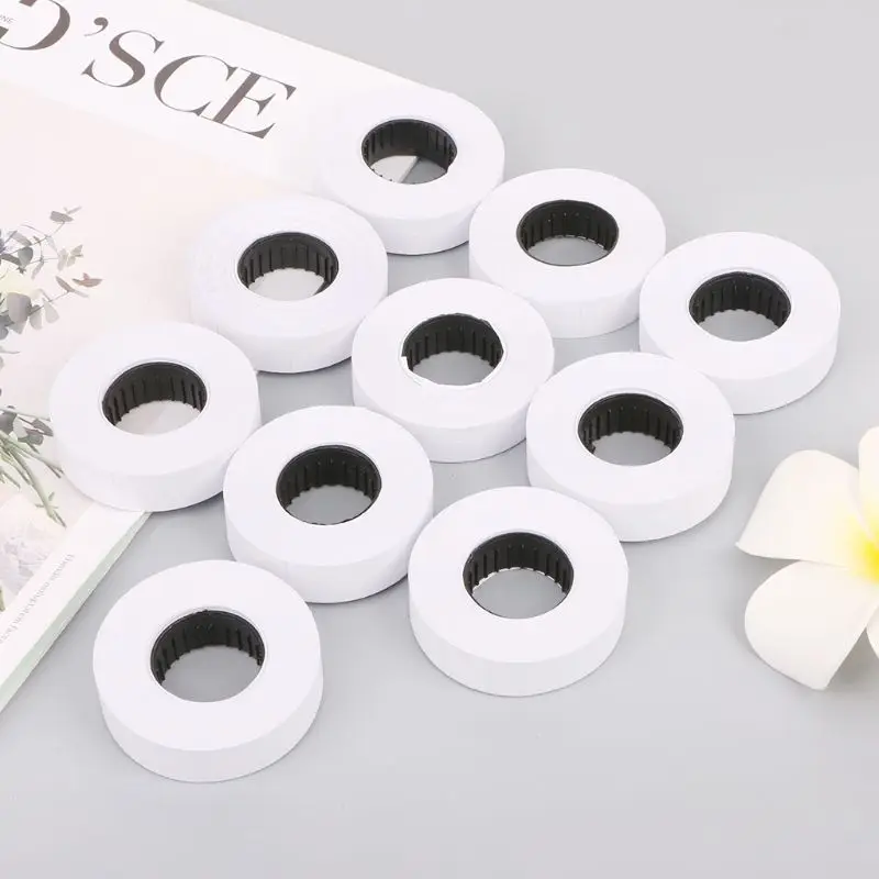 10 Rolls Price Label Paper Refill Tag Mark Sticker Double Row For MX-6600 Labeller Gun |