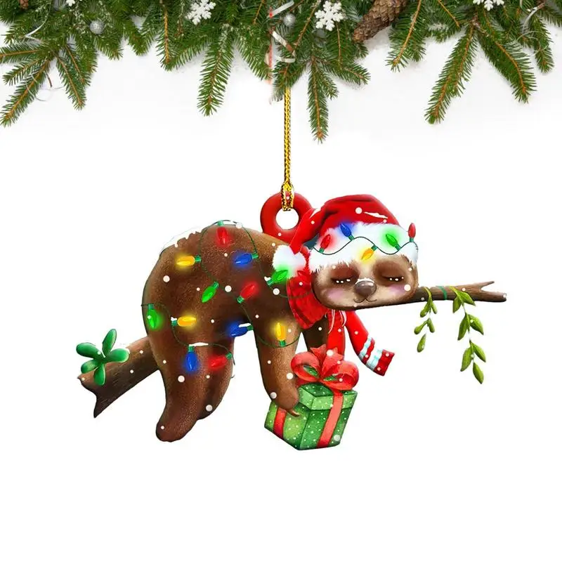 

Рождественские украшения в виде животных, подвеска в виде кошки, коровы, овцы, Ленивец для рождественских украшений, товары для праздников и вечеринок в помещении