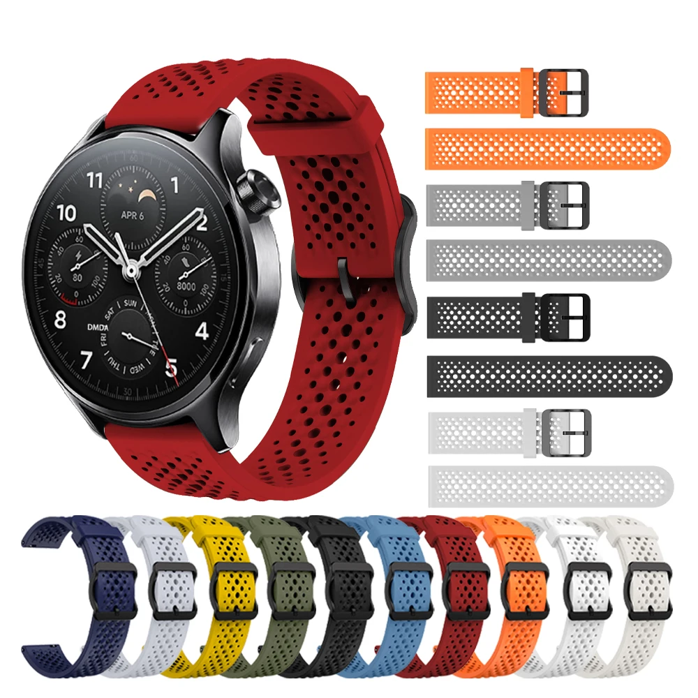 Мягкий силиконовый браслет 22 мм для Xiaomi Watch S3/S2 46 42 мм/Watch S1 Pro/Watch Active Band MI color 2