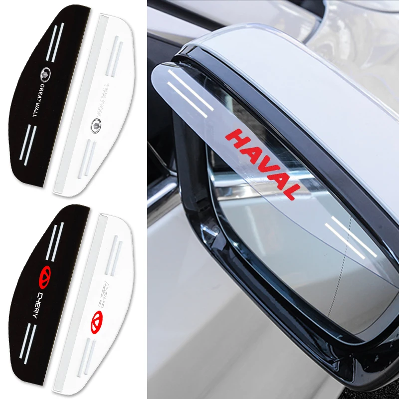 

2Pcs Car Rearview Mirror Rain Eyebrow Sticker for Alfa Romeo Spider Giulietta Giulia 159 147 4C 8C Mito GT 166 2022 Accessories