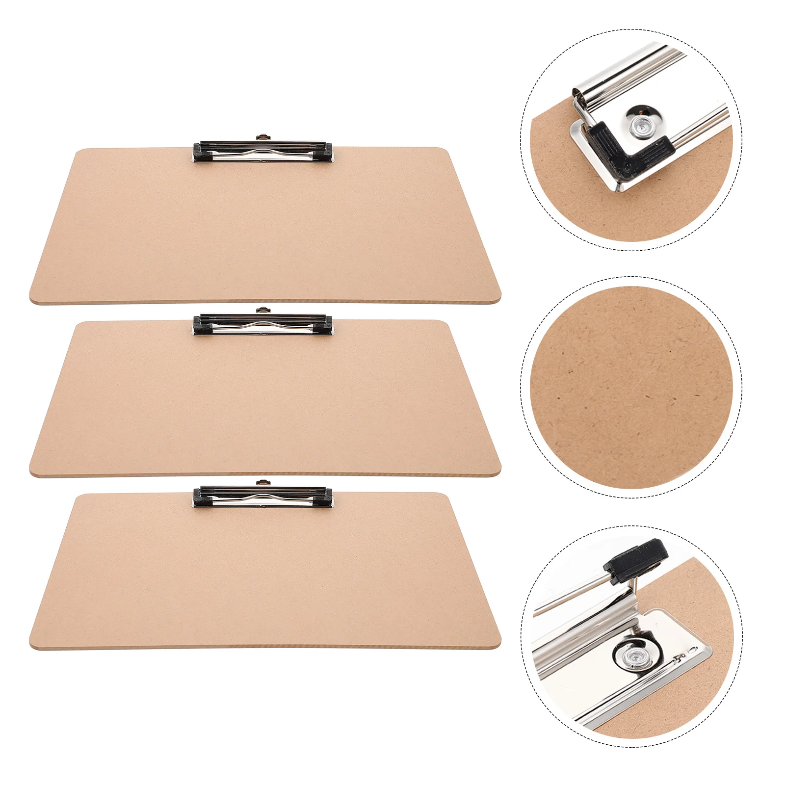 

3 Pcs Writing Board Paper File Organizer Students Clipboard Portable Practical Support