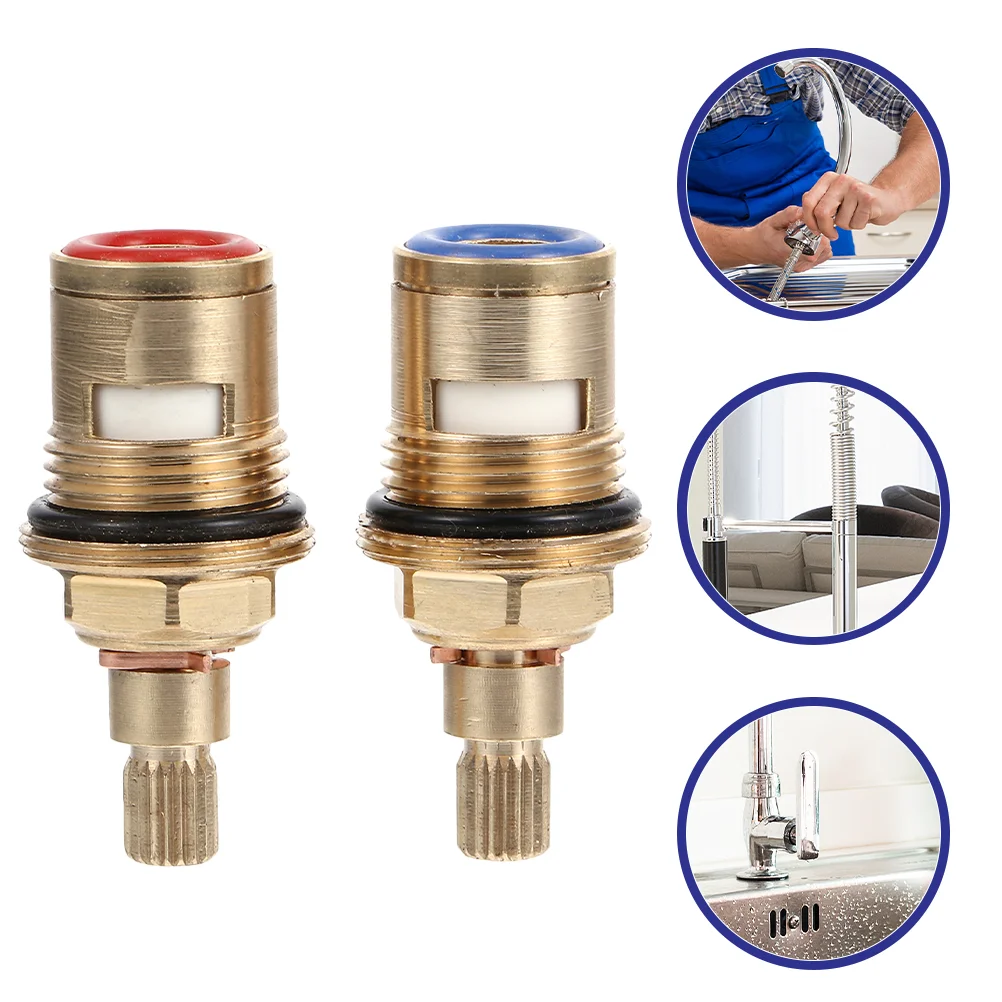 

Cartridge Replacementfaucet Tap Disckitchen Stem Brass Bathroom Ceramic Parts Cold Hot Cartridges Single