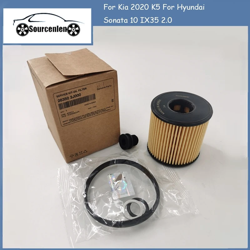 

Auto Oil Filter Element Suit For Kia 2020 K5 For Hyundai Sonata 10 IX35 2.0 OEM 263502J000 26350 2J000 26350-2J000