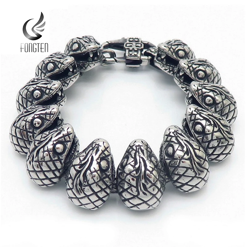 Браслет-цепочка мужской из нержавеющей стали 21 см