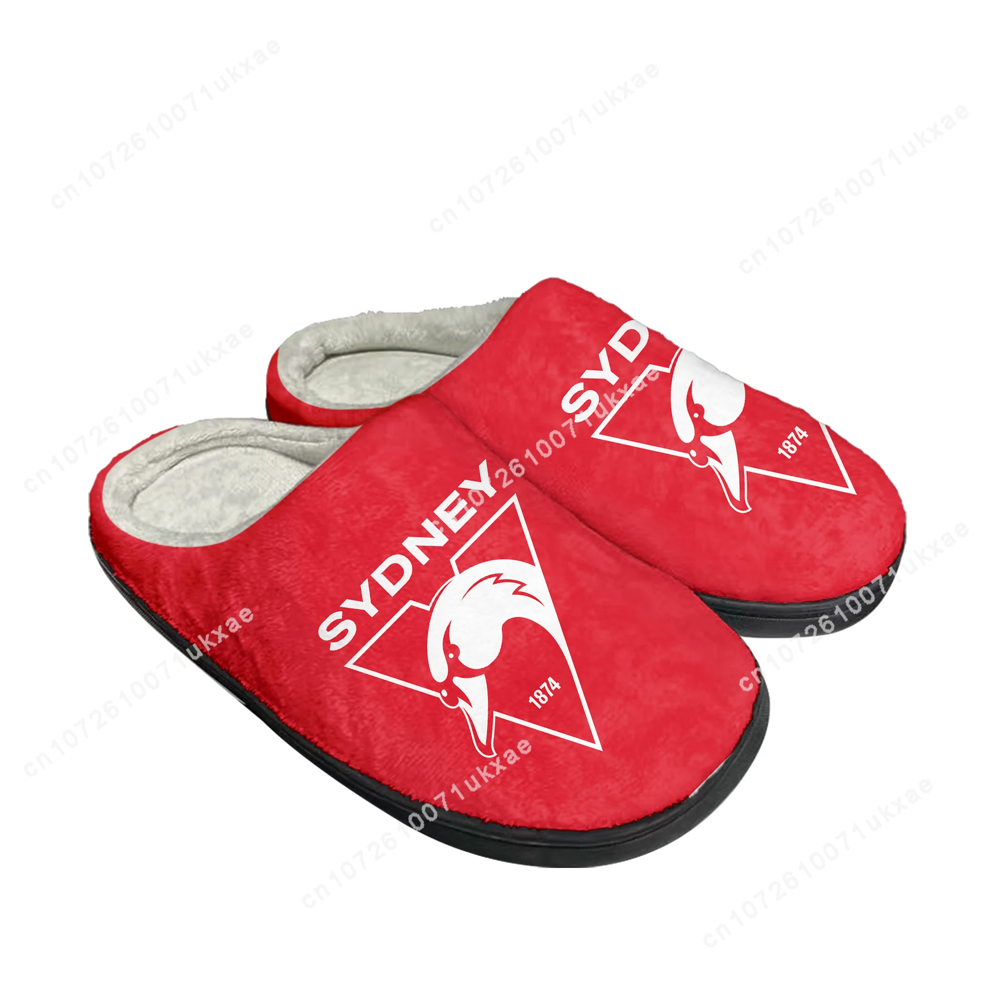 

Sydney Swans Australian Football Home Cotton Slippers Mens Womens Plush Bedroom Casual Keep Warm Shoes Thermal Indoor DIY Shoe