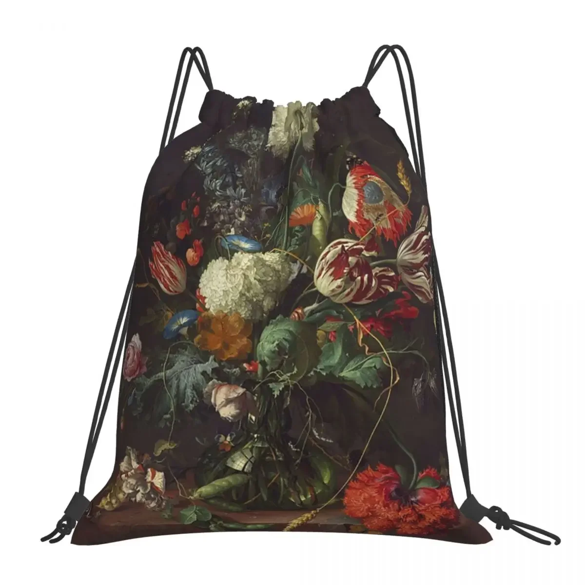 Jan Davidsz De Heem Vase Of Flowers (1645) Рюкзаки Повседневные портативные сумки на шнурке