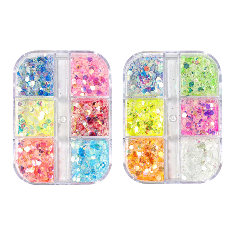 

Nail Rhinestone Sequins Glitter Luminous Illusory 6 Colors Phototherapy 3D Art Manicure Decoration Glitter Manicure Decorations