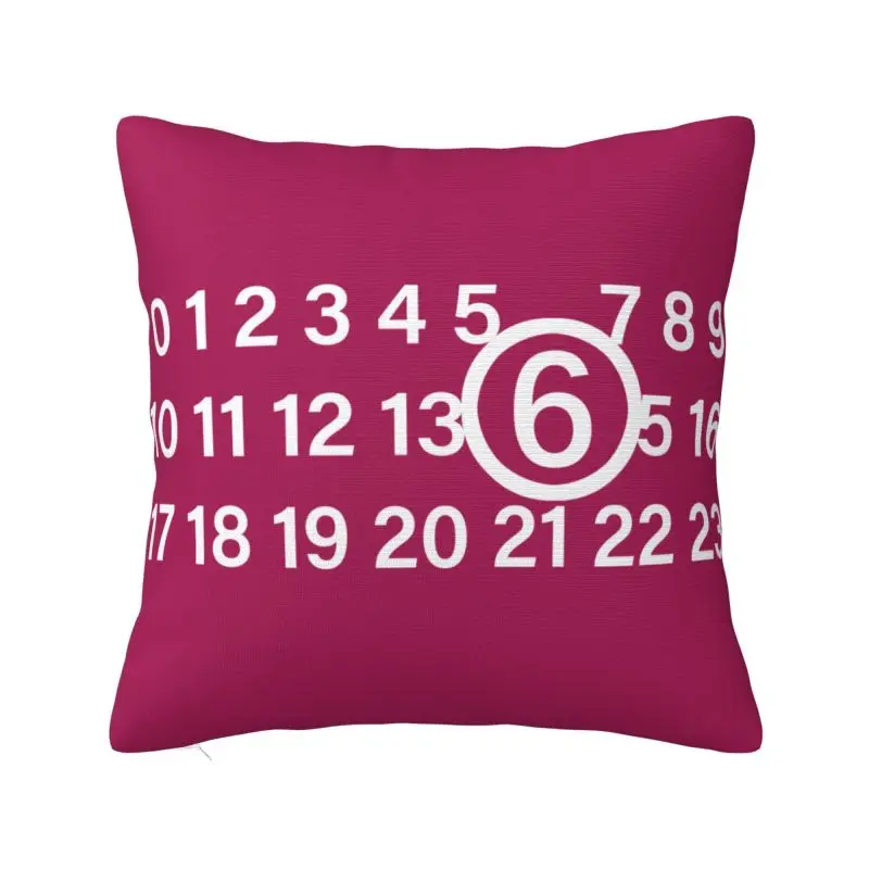 

Mm6 Margielas Letters Print Pillow Case 45x45cm for Sofa Modern Cushion Cover Square Pillowcase