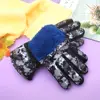 Kids Gloves Winter Warm Camouflage Gloves Children Fashion Boys And Girls Thick Outdoor Ski Long-sleeved Mittens 7-13 Years Old 5