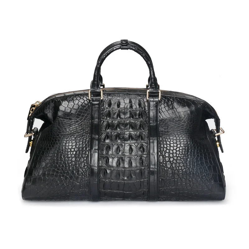 Men Large Capacity Genuine Leather Travel High Quality Black Travelling Bag New Handbag Fashion Luxury Tote Designer Suitcase
