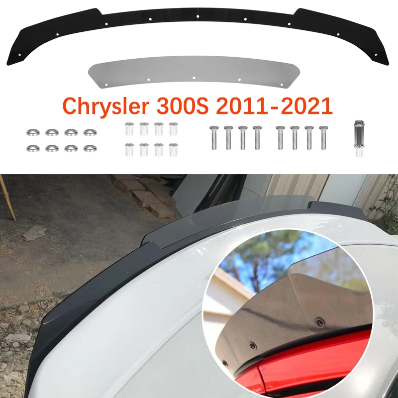 

Задний Плетеный спойлер для Крайслер 300S 2011-2021, Стандартный Задний Плетеный спойлер с дополнительным типом кромки, с инструментом RivNut