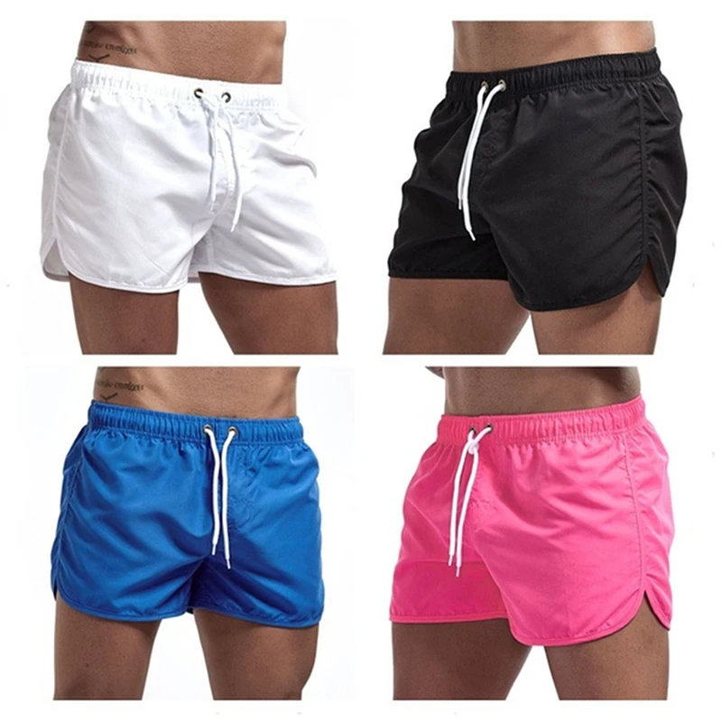 2021 Summer Hot Shorts Men's Solid Color Shorts Men's Summer Loose Breathable Casual Shorts Beach Shorts Large Size