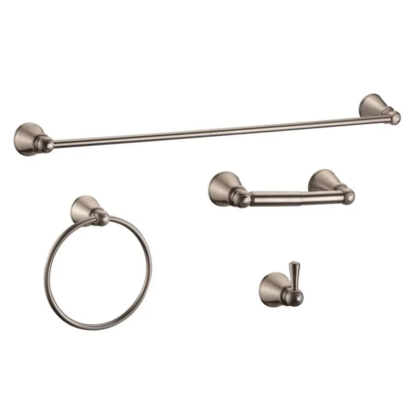 

Kassel 4-Piece Bathroom Hardware Accessory Kit in Satin Nickel