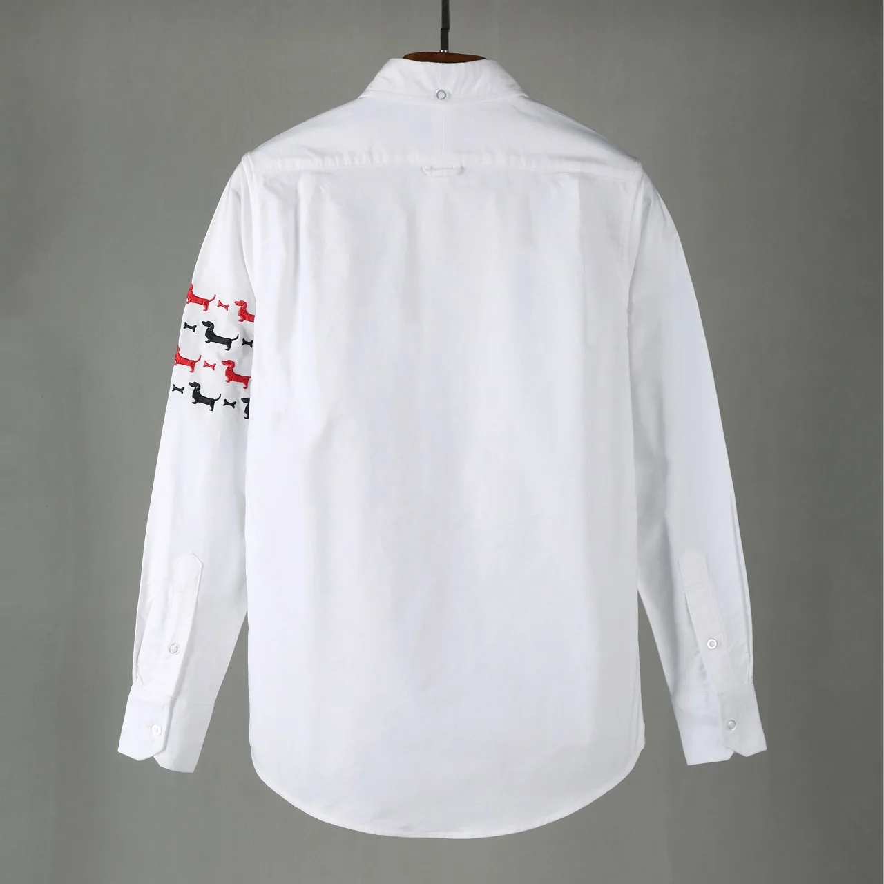 TB Fashion Puppy Embroidery Shirts Men Long Sleeve Tops Shirts Women Couple Unisex Plus Size Womens Classic Students Leisure