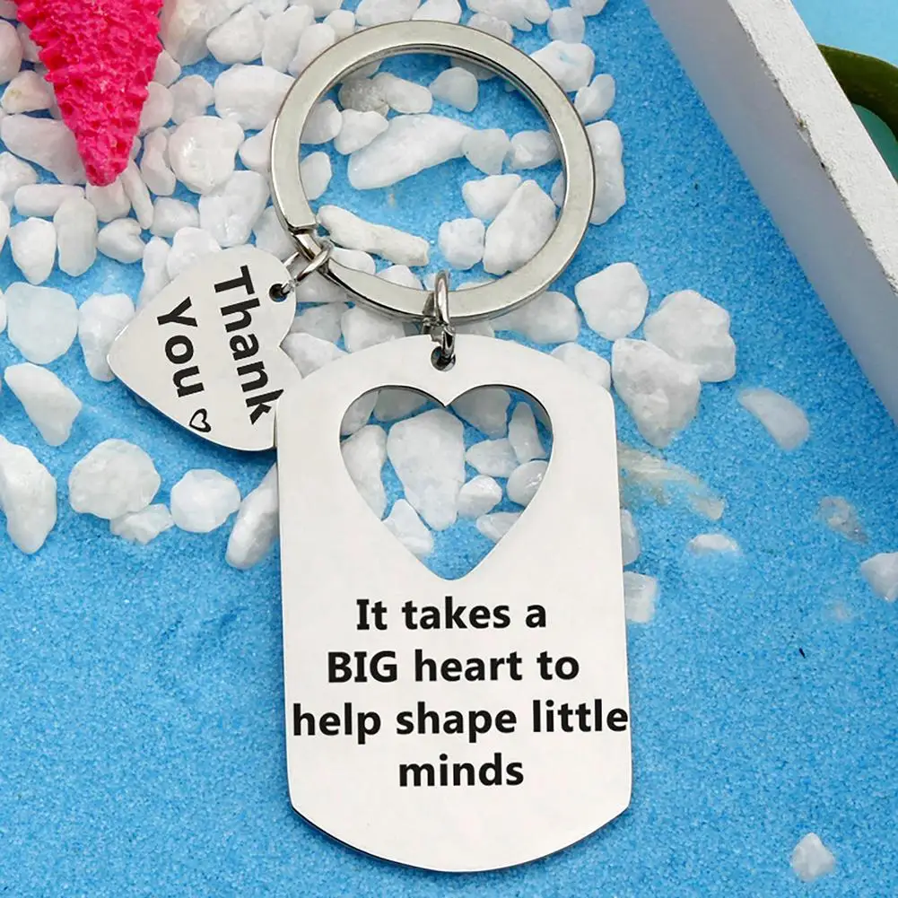 

Teacher Keychain It Hollow Heart-shape Stainless Steel Keychain Appreciation Gifts For Teacher