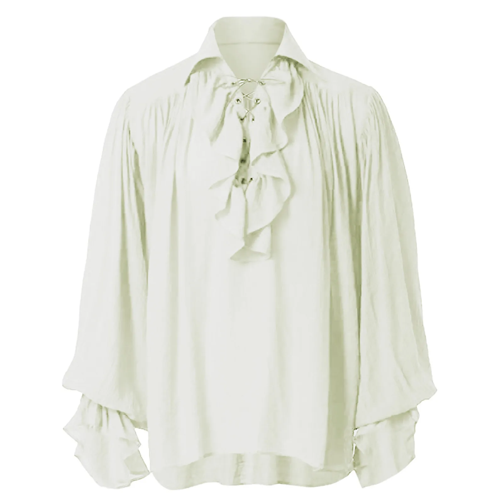 

Victoria Shirt Long Sleeves Jabot Lace Tie Men Gothic Punk Ruffle Frill Tops Wedding Halloween Costume Men Vintange 2023 Shirt