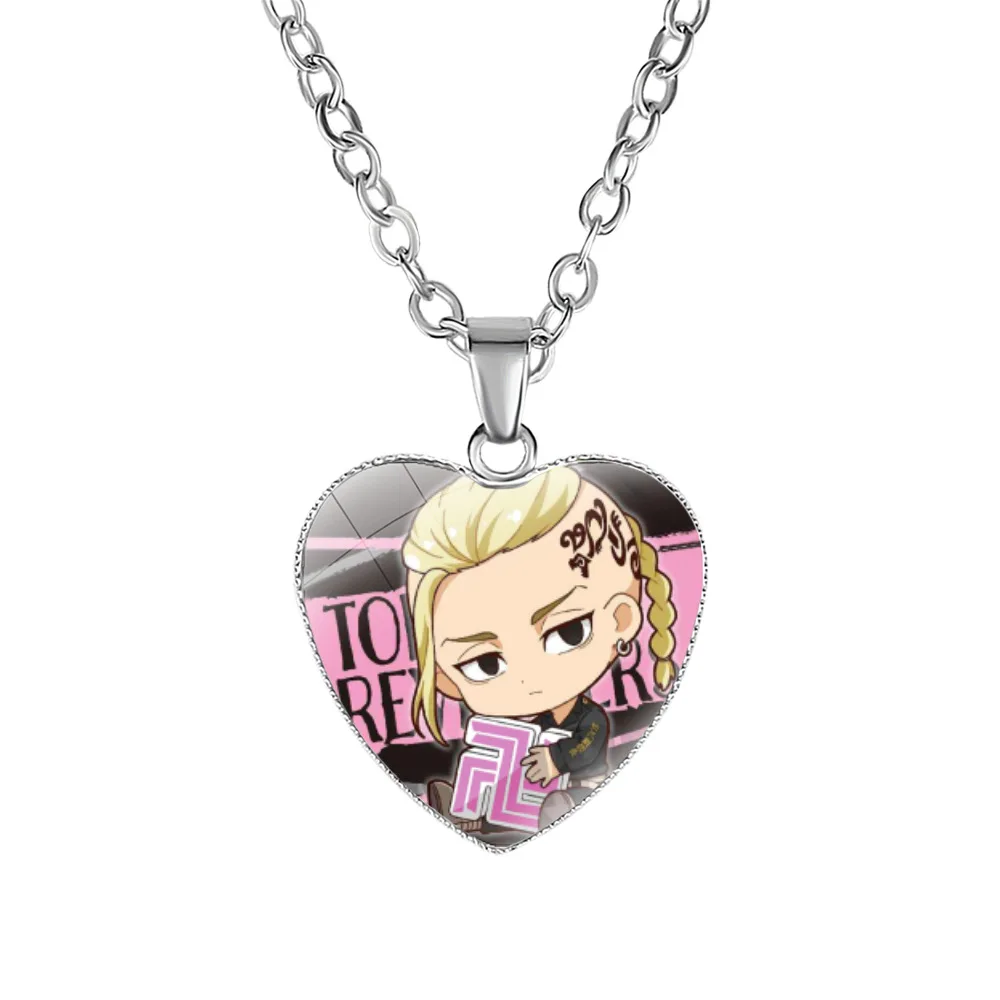 Tokyo Swastika Avenger Heart Necklace Women's Peach Pendant Anime Goods |