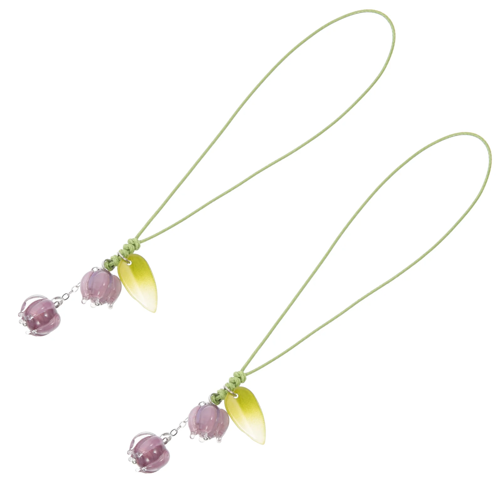 

2pcs Flower Pendant Phone Lanyard Phone Case Chain Phone Hanging Decors