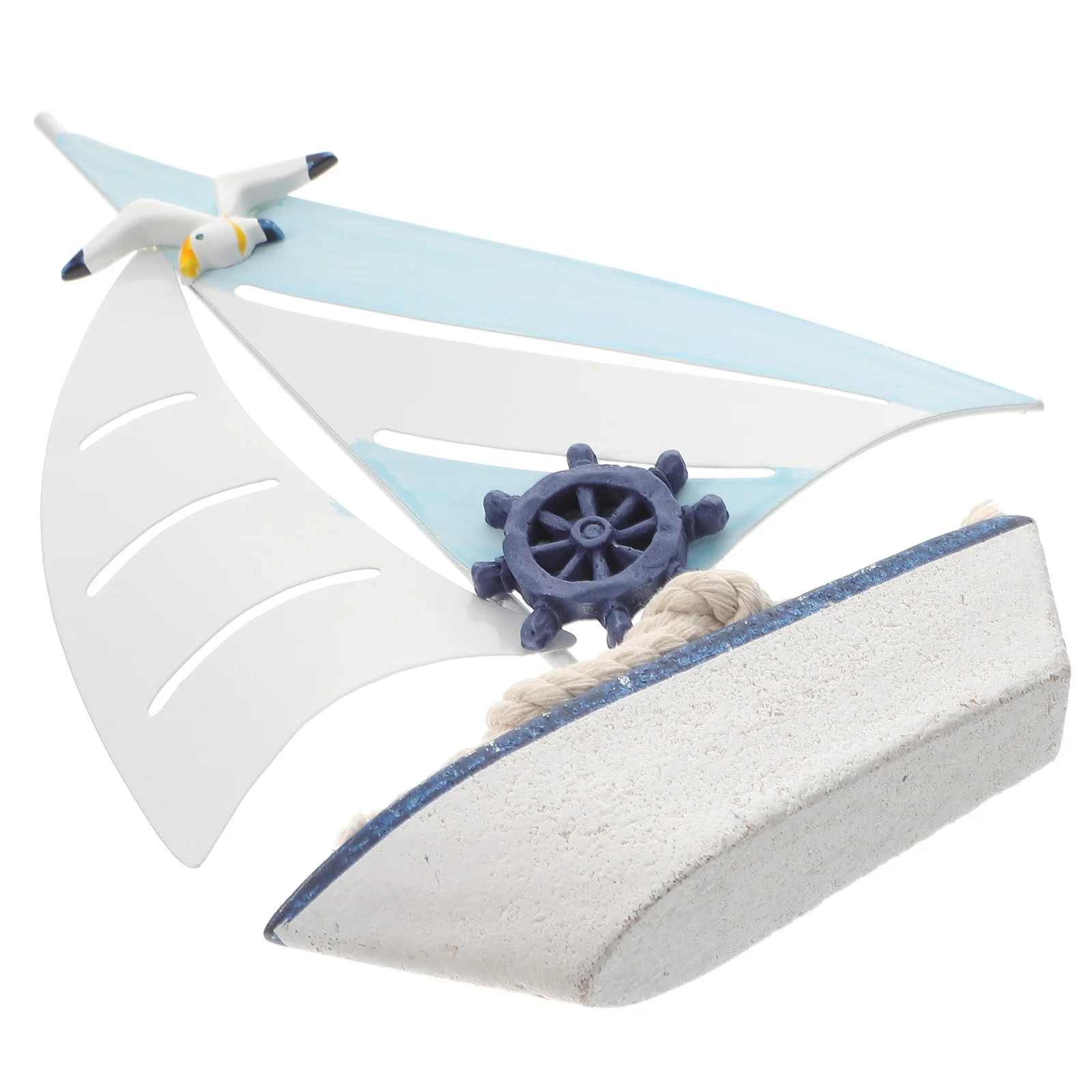 

Miniature Wooden Mediterranean Sailboat Decor Wooden Sailing Ship Decoration Wooden Sailboat Decoration