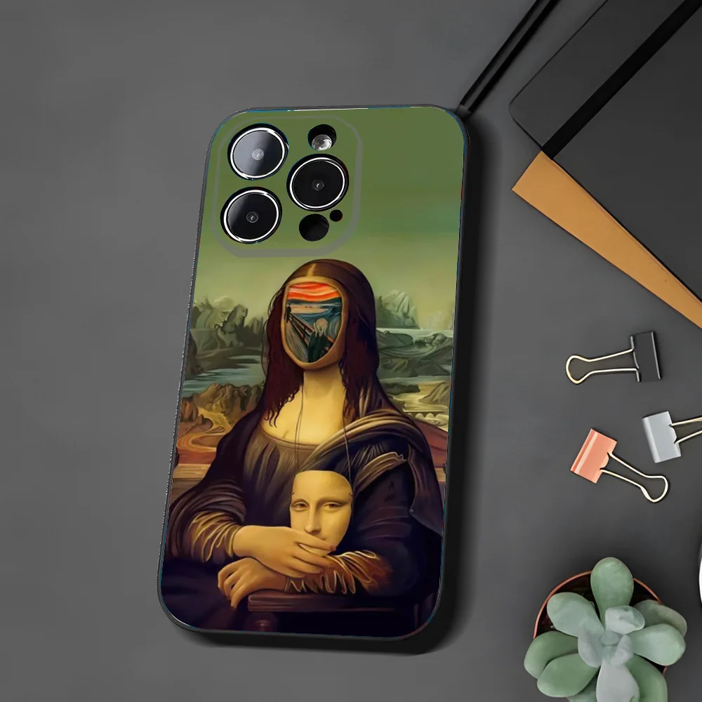 Leonardo Da Vinci Mona Lisa Phone Case For Xiaomi 11 Redmi Note 5G 8T 9A 9 10T Note8Pro Note9 12SUltra Black