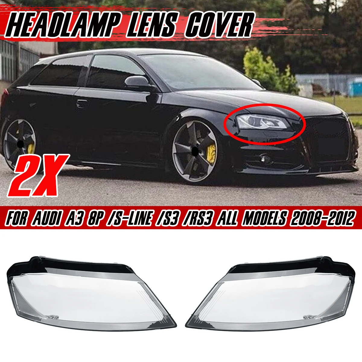 

2 шт., автомобильные передние фары для Audi A3 8 P/S-line/S3 RS3 2008-2012 Facelift 8P0941003