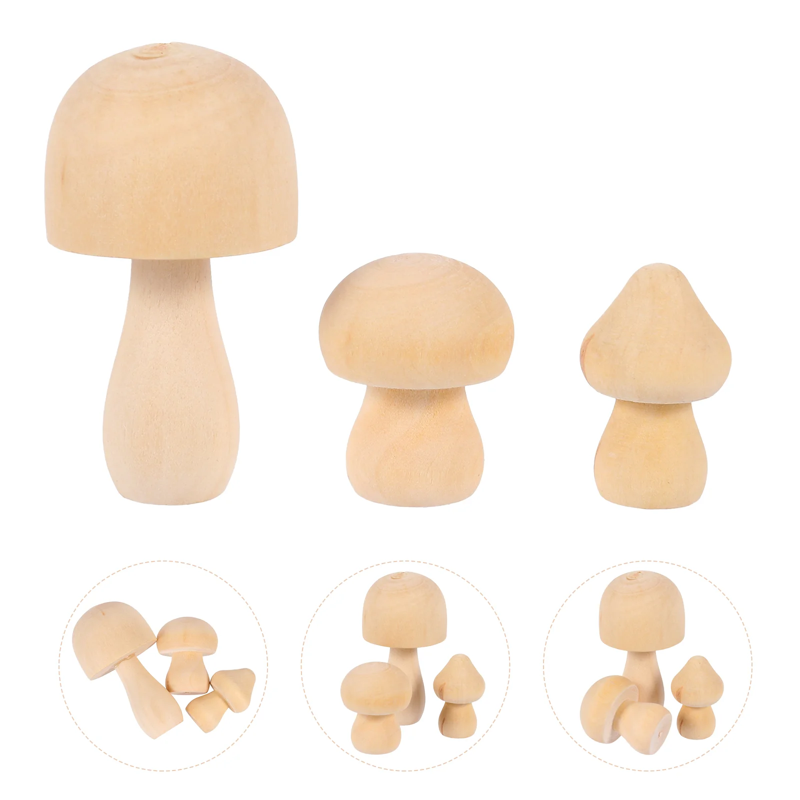 

Mushroom Wooden Wood Peg Unfinished Mushroomsnaturaldiy Unpaintedmini Figures Toys Crafts Ornaments Graffiti Pegs Drawing