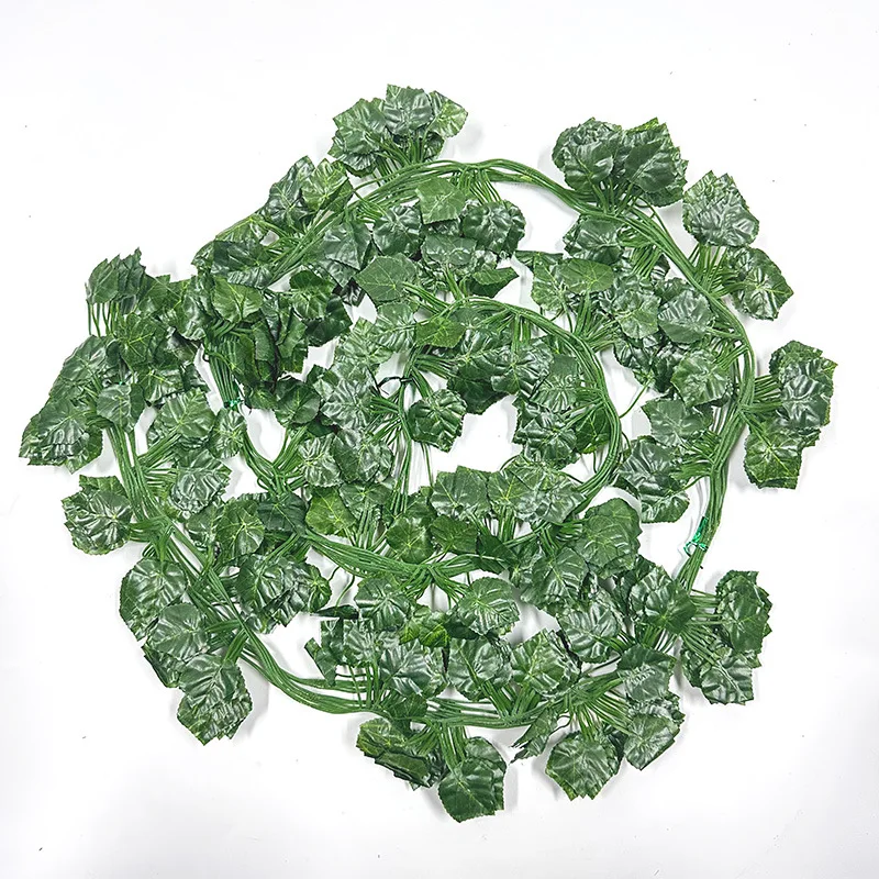 

210CM Hot Artificial Plants Rattan Creeper Green Leaf Ivy Vine for Home Wedding Decor Wholesale DIY Hanging Garland Fake Flowers