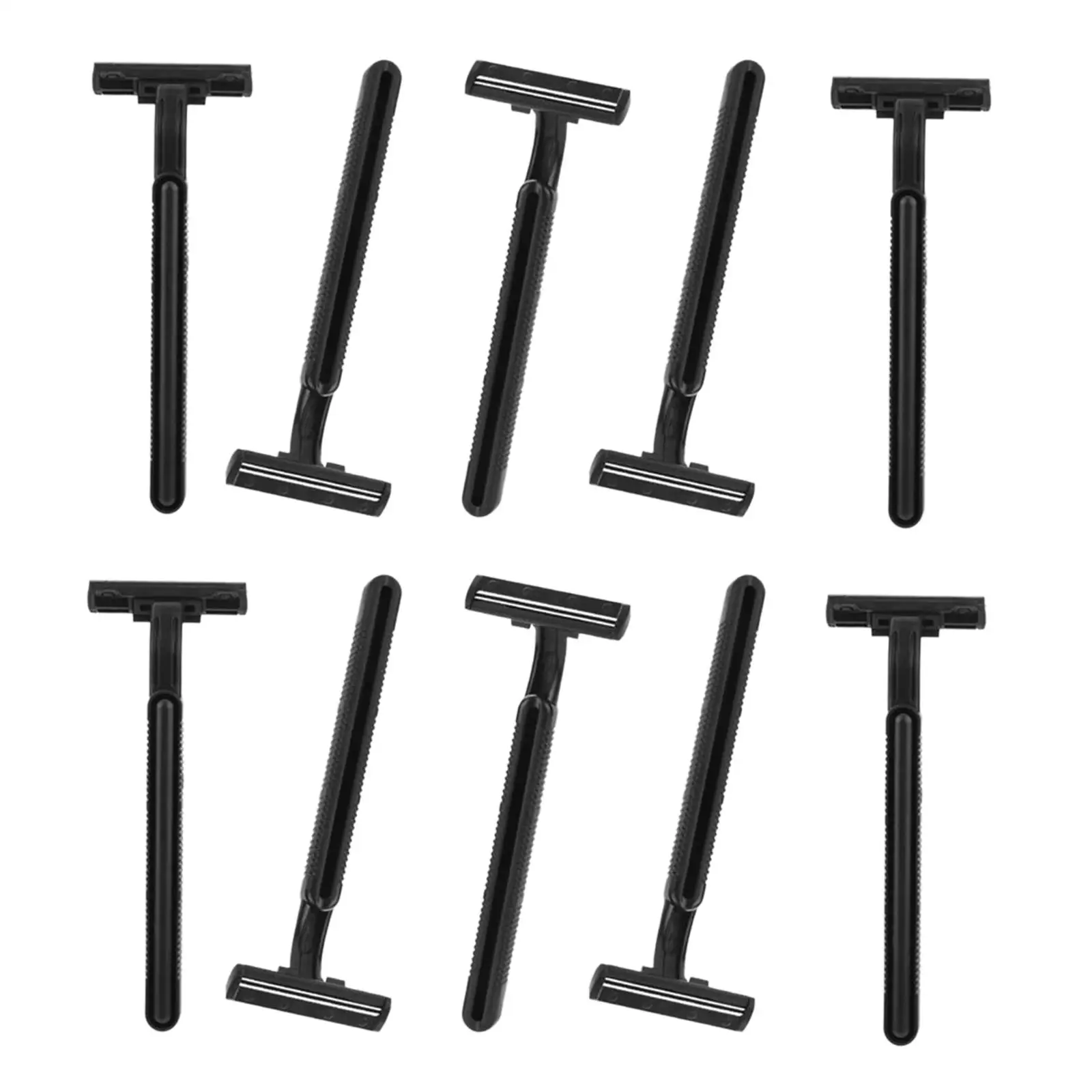 

10 шт., одноразовая бритва для бороды с длинной нескользящей ручкой