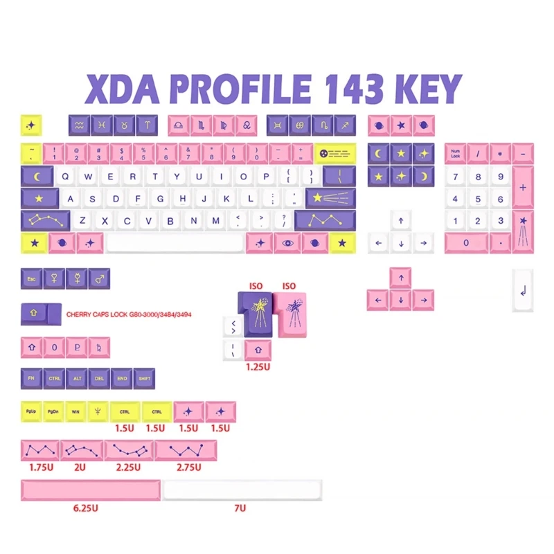 

Клавиатура Механическая XDA для DZ60 RK61 64 GK61 68 75 84, 143 шт.