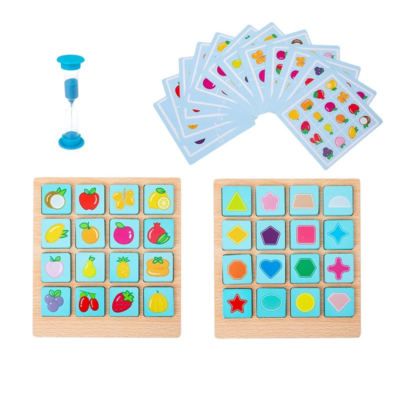 

Kids Photographic Memory Game Children Puzzle Board Game Wooden Memory Chess Interactive Learning Toy Gift