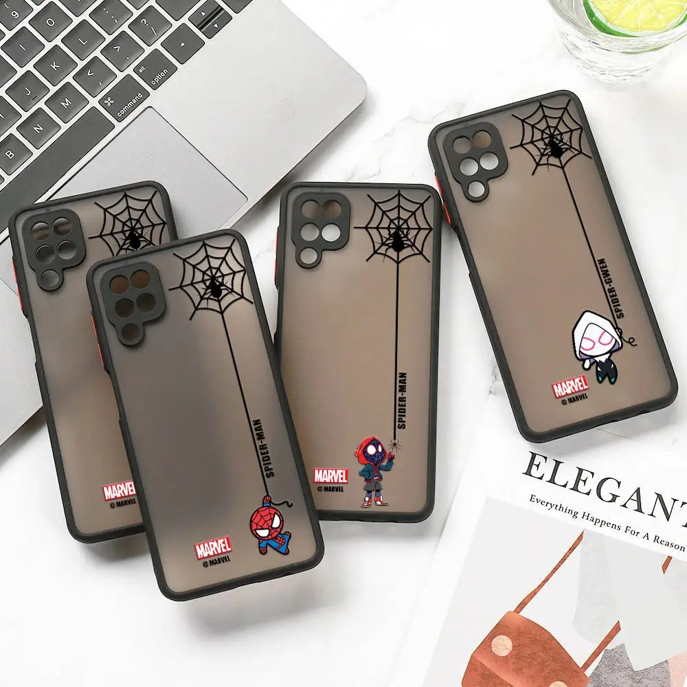 

Marvel Spider Man Gwen Web Funda For Samsung A50 A30S A20 A70 A7 Cover Galaxy Note 20 Ultra 10 M30s M21 M32 M51 Matte Clear Case