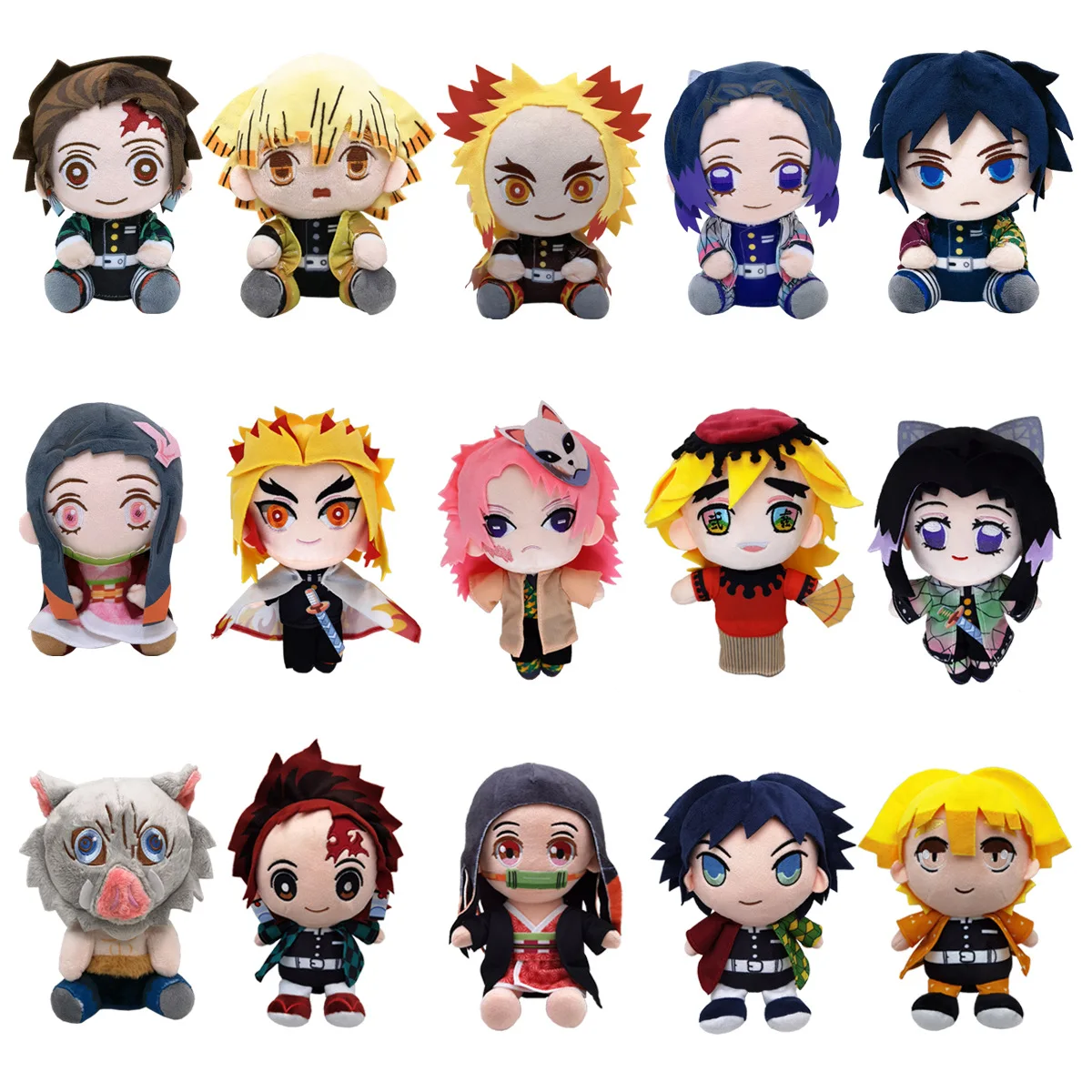 

Anime Demon Slayer No Yaiba Kamado Tanjirou Nezuko Zenitsu Kyoujurou Anime Action Figure Kawaii Plush Toy Figures Kids Gift Toys